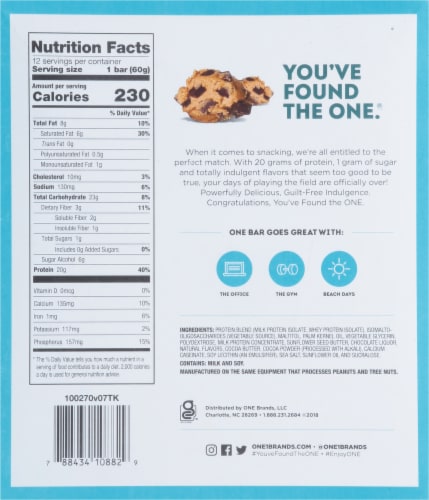 ONE® Chocolate Chip Cookie Dough Protein Bars Perspective: bottom