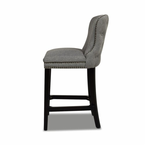 Sonoma 28  Upholstered Counter Height Bar Stool (Set of 2) Dark Heathered Grey Perspective: bottom