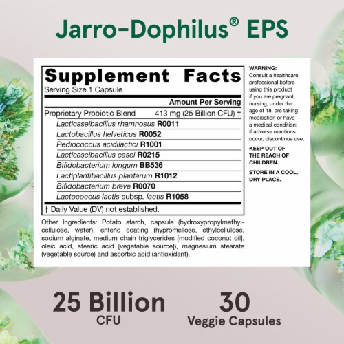 Jarrow Formulas® Jarro Dophilus® EPS Gut Restore Probiotic Capsules Perspective: bottom