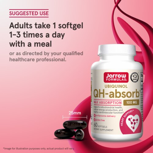 Jarrow Formulas® Max Absorption QH-Absorb® Softgels Perspective: bottom