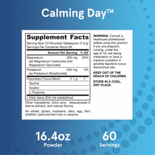 Jarrow Formulas® Calming Day™ for Mental Focus Lemon Flavor Powder Perspective: bottom