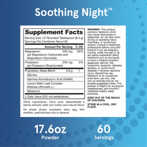 Jarrow Formulas® Soothing Night™ Sleep Blend Cherry Flavored Powder Perspective: bottom