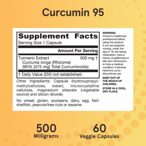 Jarrow Formulas® Curcumin Turmeric Extract Capsules Perspective: bottom