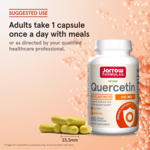 Jarrow Formulas® Quercetin Veggie Capsules 500mg Perspective: bottom