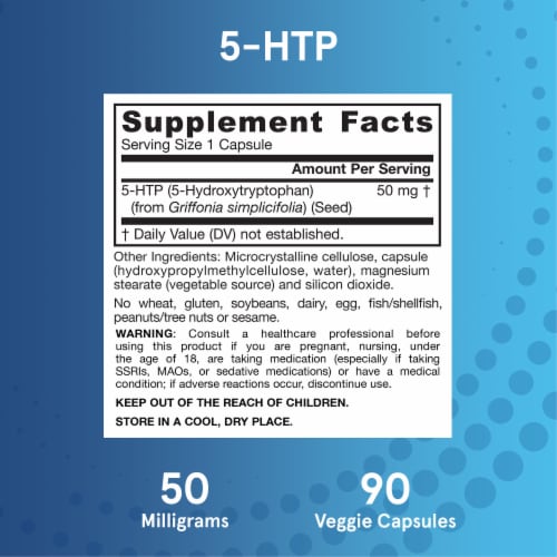 Jarrow Formulas® 5 HTP Serotonin Precursor Capsules 50 mg Perspective: bottom