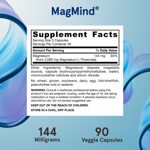 Jarrow Formulas® Mag Mind® Supplement Capsules Perspective: bottom