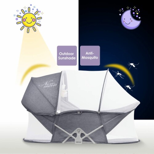 Outdoor bassinet with netting top