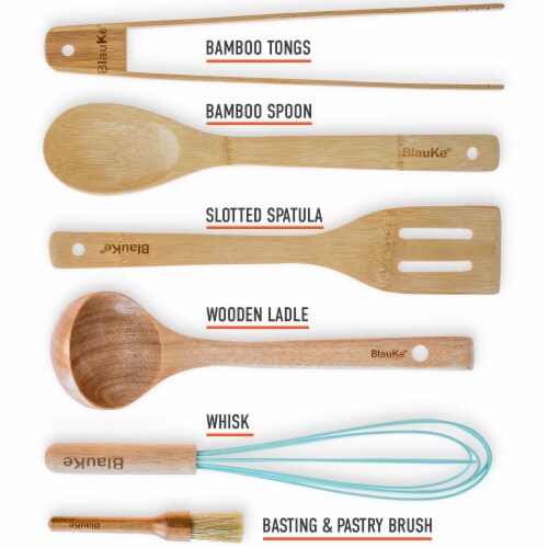 Wooden Spoons For Cooking 7-Pack - Bamboo Kitchen Utensils Set for Nonstick  Cookware, 1 - Kroger