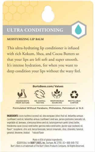 Burts Bees Ultra Conditioning Moisturizing Lip Balm Perspective: bottom