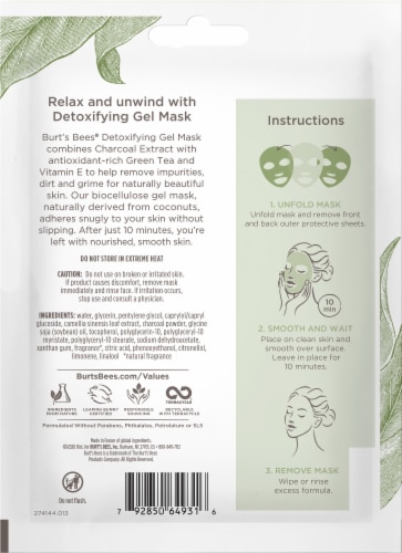 Burt's Bees Detoxifying Biocellulose Gel Mask Perspective: bottom