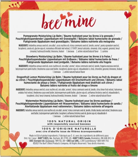 Burt's Bees Bee Mine Lip Balm Gift Set Perspective: bottom