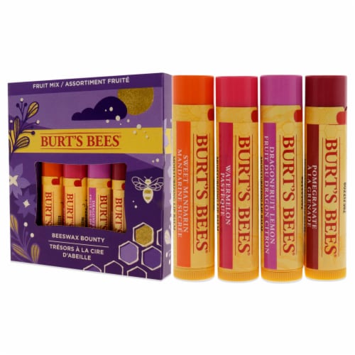 Burt's Bees Non-Tinted Beeswax Bounty Lip Balm Holiday Gift Set Perspective: bottom