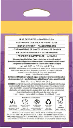 Burt's Bees Hive Favorites Lip Balm and Body Lotion Holiday Gift Set Perspective: bottom