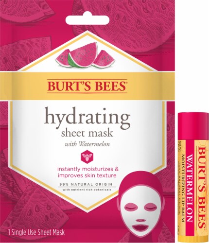 Burt's Bees® Me Moment Duo Hydrating Sheet Mask and Lip Balm Holiday Gift Set Perspective: bottom