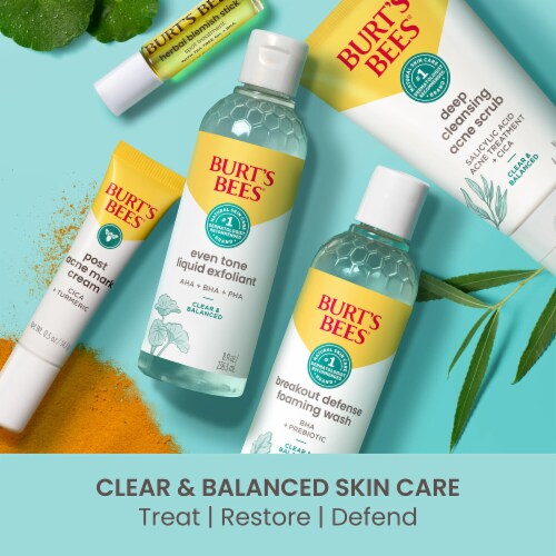 Burts Bees Clear and Balanced Even Tone Liquid Face Exfoliator Perspective: bottom