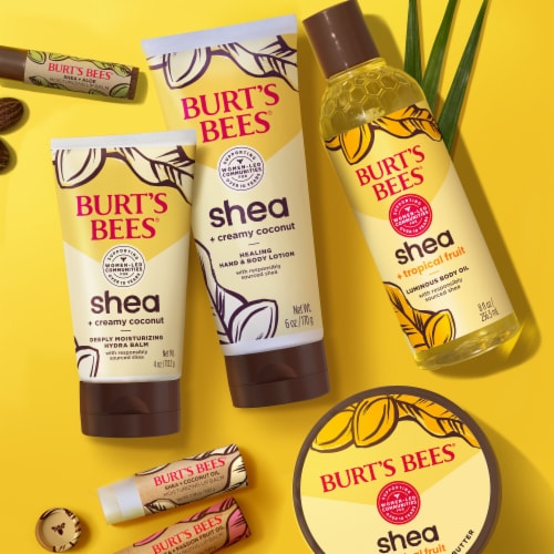 Burts Bees Shea + Coconut Oil Moisturizing Lip Balm Perspective: bottom