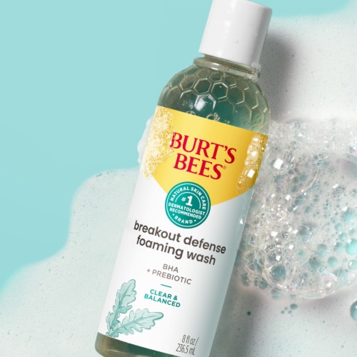Burts Bees Clear and Balanced Breakout Defense Foaming Face Wash Perspective: bottom