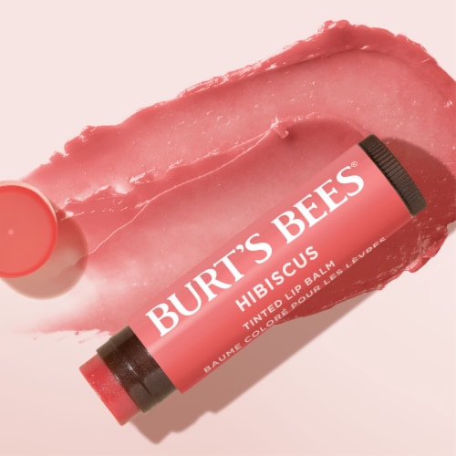 Burts Bees Tinted Lip Balm Hibiscus Perspective: bottom