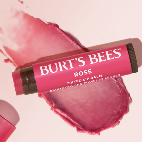 Burts Bees Tinted Lip Balm Rose Perspective: bottom