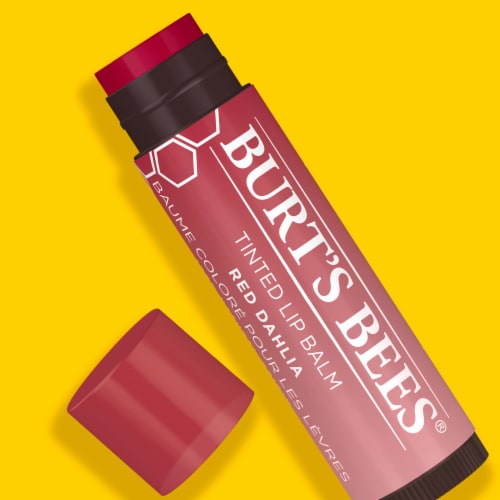 Burt's Bees Red Dahlia Tinted Lip Balm Perspective: bottom