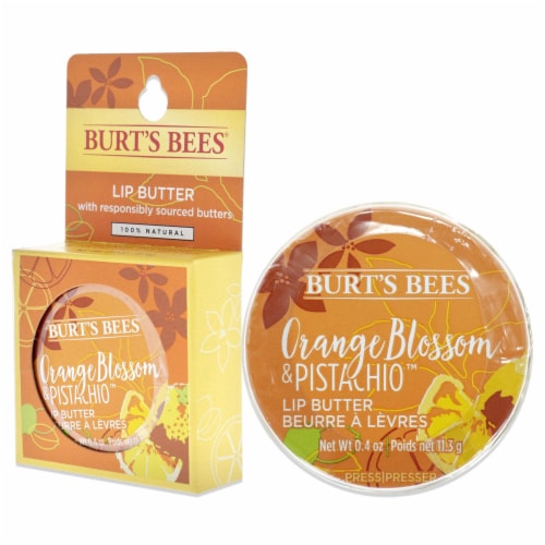 Burt's Bees Natural Moisturizing with Orange Blossom & Pistachio Lip Butter Perspective: bottom