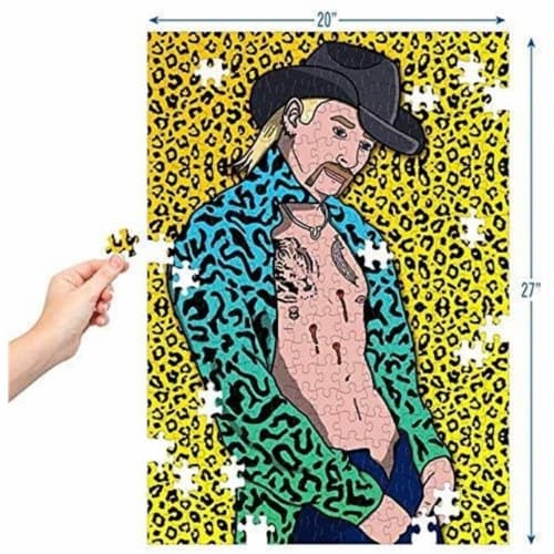 Hot Joe Tiger King Jigsaw Puzzle 1000ct Piece Premium Quality Pop Culture Chunky Custard Perspective: bottom