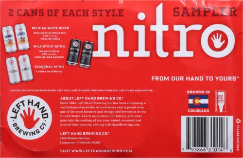 Left Hand Brewing Co. Nitro Sampler Perspective: bottom