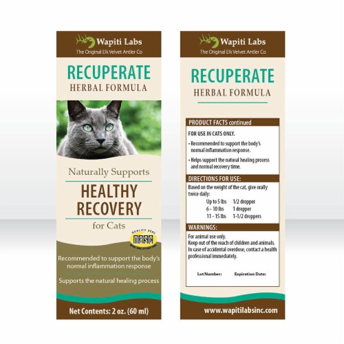 Wapiti Labs Cat Recuperate - Naturally Supports Occasional Inflammation Perspective: bottom