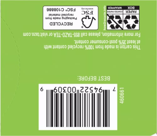 Tazo® Organic Zen™ Green Tea Bags Perspective: bottom