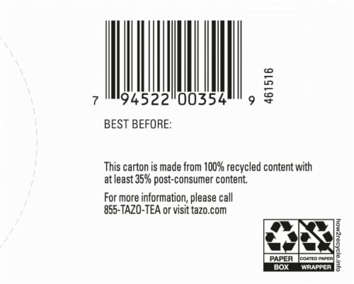 Tazo® Regenerative Organic Calm™ Chamomile Herbal Tea Perspective: bottom