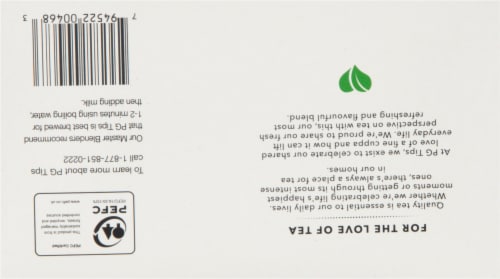 PG Tips Original Black Tea Bags Perspective: bottom