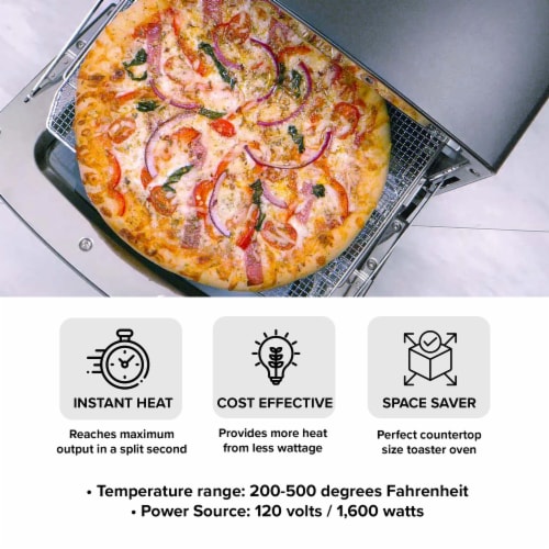 Sengoku SET-G16A(K) HeatMate Graphite Technology Toaster Oven, 120 Volt, Black Perspective: bottom