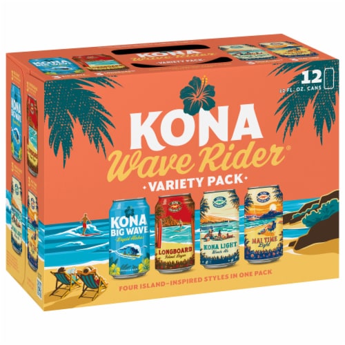 Kona Brewing Co. Wave Rider Variety Pack Perspective: bottom