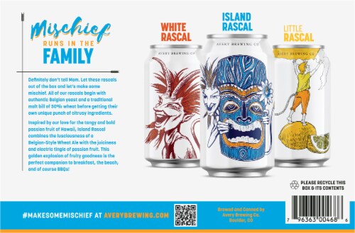Avery Brewing Co. Island Rascal Belgian Style White Ale Perspective: bottom