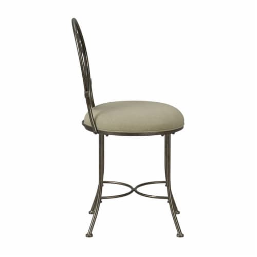 Hillsdale Marsala Vanity Stool in Gray Perspective: bottom