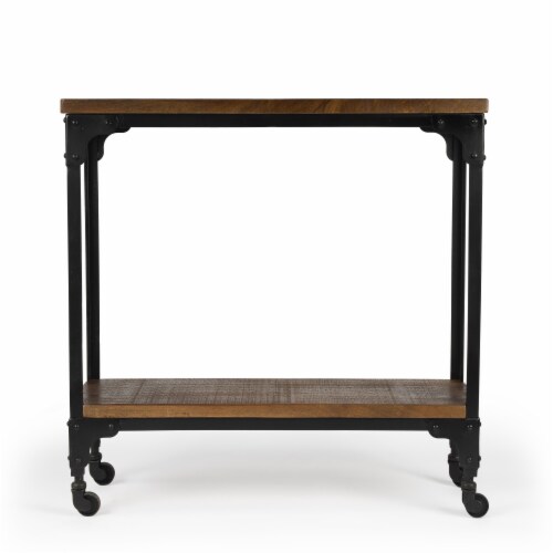 Butler Specialty Mountain Lodge Console Table in Burnt Umber Perspective: bottom