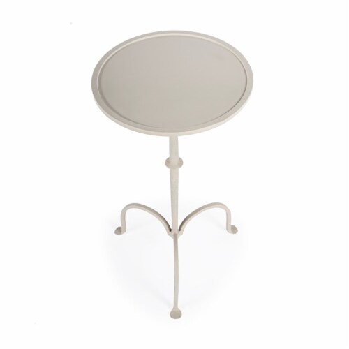 Butler Specialty Industrial Chic Founders Pedestal Table in Gray/Beige Iron Perspective: bottom