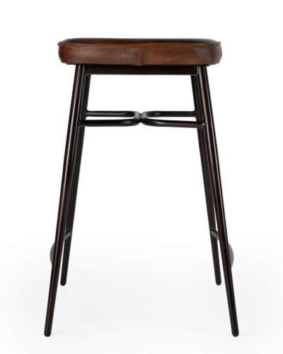 Butler Arlington 26  Square Leather Counter Stool Perspective: bottom