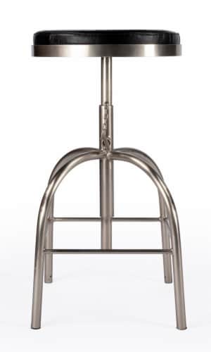 Butler Clyde Black Leather Adjustable Bar Stool Perspective: bottom