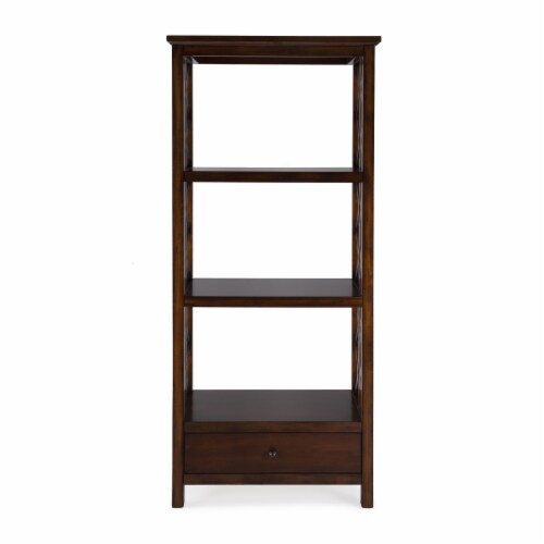 Butler Specialty Company, Lorena 30 W 3- Tier Etagere with Storage Drawer, Brown Perspective: bottom