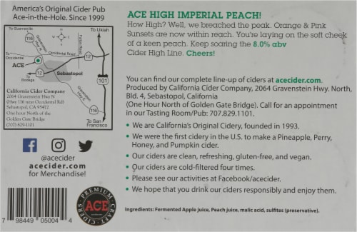 ACE HIGH Imperial Peach Cider Perspective: bottom