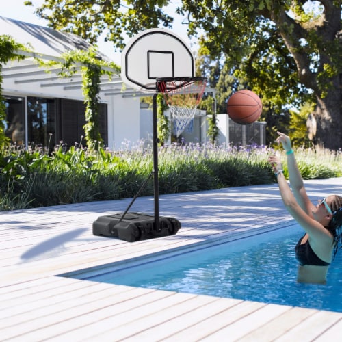 Outdoor Basketball Hoop System Pool Water Sport Game Play Outdoor Adjustable Perspective: bottom