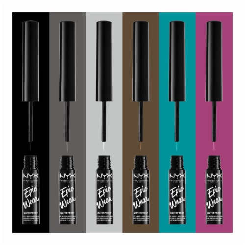 NYX Professional Makeup Epic Wear Metallic Liquid Eyeliner Waterproof 01 Black Metal Perspective: bottom