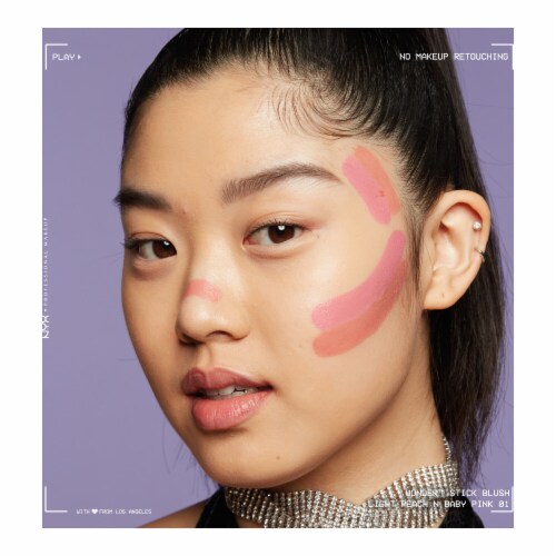 NYX Professional Makeup Wonder Stick Cream Blush Stick Dual-Ended 01 Light Peach + Baby Pink Perspective: bottom