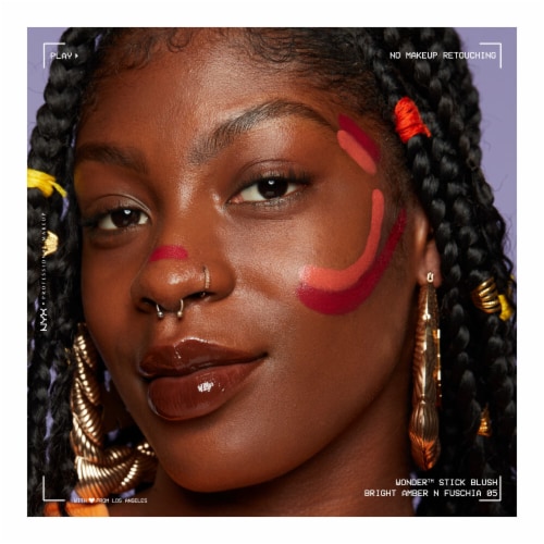 NYX Professional Makeup Wonder Stick Cream Blush Stick Dual-Ended 05 Bright Amber + Fuschia Perspective: bottom