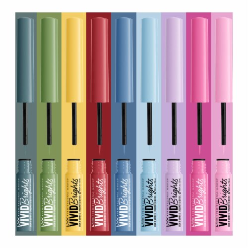 NYX Professional Makeup Vivid Brights Liquid Eyeliner 04 On Red Perspective: bottom