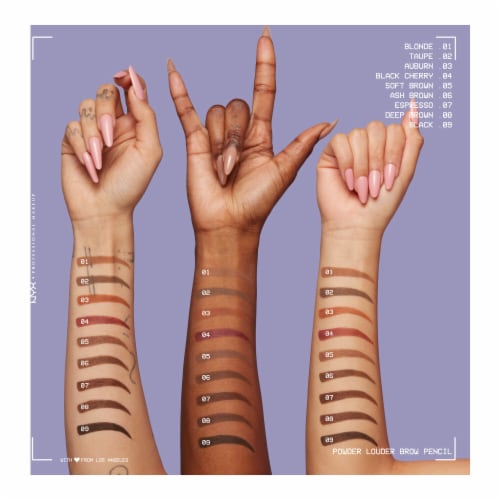 NYX Professional Makeup Powder Louder Brow Pencil 04 Black Cherry Perspective: bottom