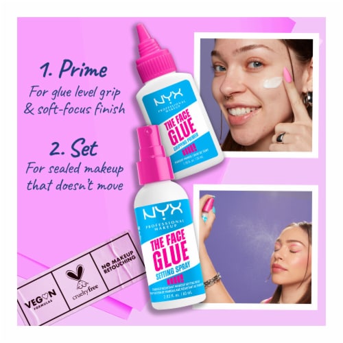 NYX Professional Makeup The Face Glue Setting Spray Perspective: bottom