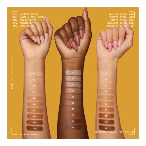 NYX Professional Makeup Buttermelt Glaze Soft Glow Skin Tint with SPF 30 10 Chocolate Butta Perspective: bottom