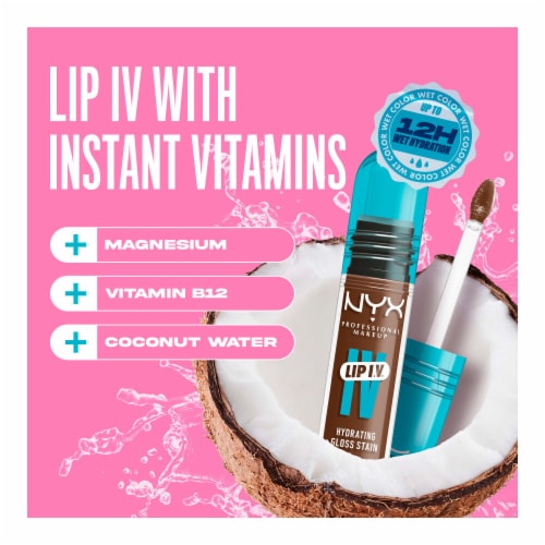 NYX Professional Makeup Lip IV Lip Gloss Stain Hydrating 03 Splash n Spice Perspective: bottom